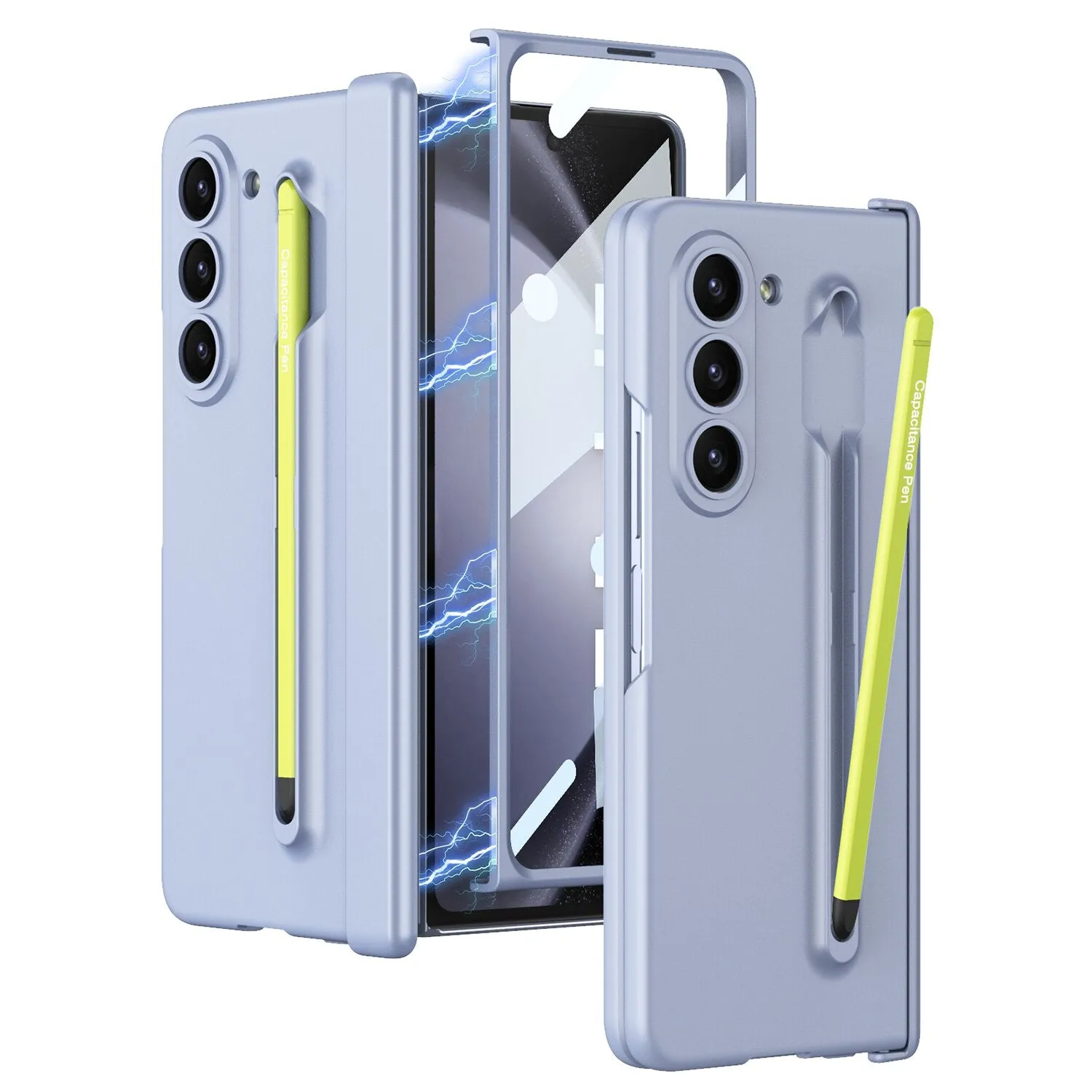 Magnetic Hinge Phone Case With Touch Pen For Samsung Galaxy Z Fold 5