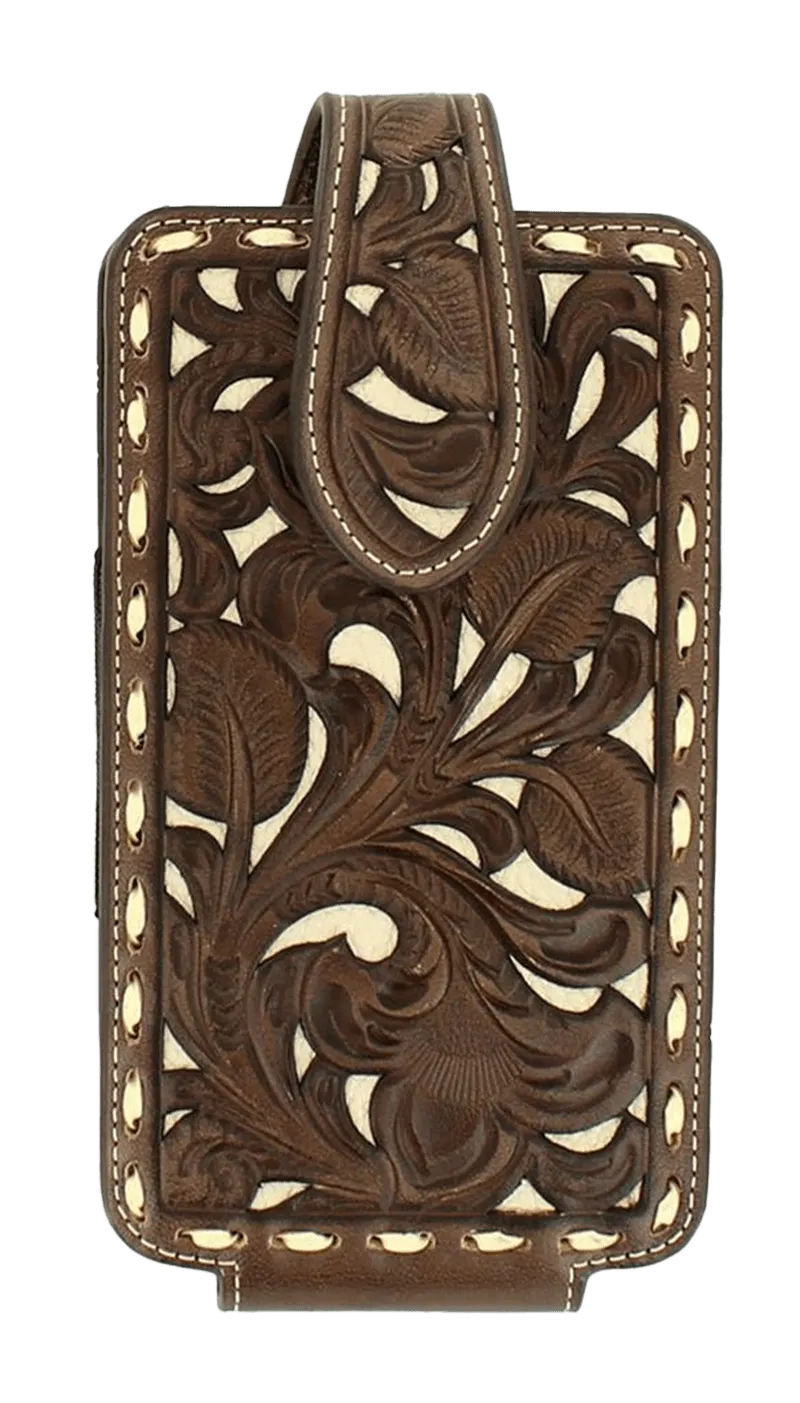 M&F Laced Edge Brown Phone Case