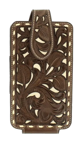 M&F Laced Edge Brown Phone Case