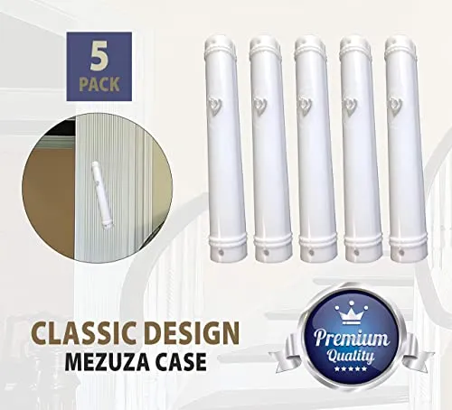 MEZUZAH CASE Holder (shidell) Ã—â€˜Ã—â„¢Ã—ª Ã—žÃ—â€“Ã—â€¢Ã—â€“Ã—â€ Plastic Semiround Silver shin Waterproof Rubber Cork lot of 5 (White, 15)