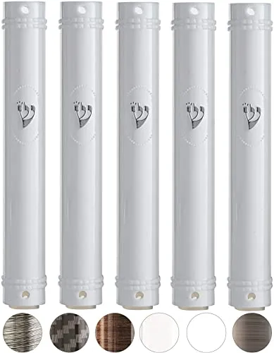 MEZUZAH CASE Holder (shidell) Ã—â€˜Ã—â„¢Ã—ª Ã—žÃ—â€“Ã—â€¢Ã—â€“Ã—â€ Plastic Semiround Silver shin Waterproof Rubber Cork lot of 5 (White, 15)