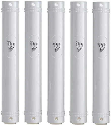 MEZUZAH CASE Holder (shidell) Ã—â€˜Ã—â„¢Ã—ª Ã—žÃ—â€“Ã—â€¢Ã—â€“Ã—â€ Plastic Semiround Silver shin Waterproof Rubber Cork lot of 5 (White, 15)