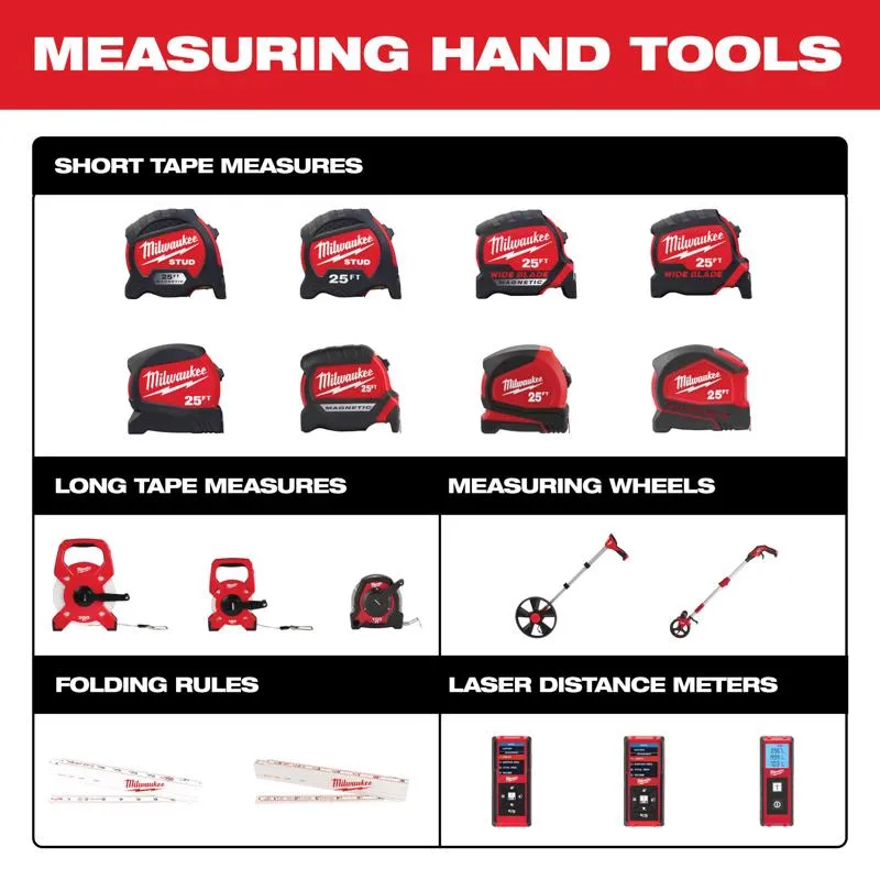 Milwaukee 25 ft. L X 1 in. W Compact Wide Blade Magnetic Tape Measure 2 pk