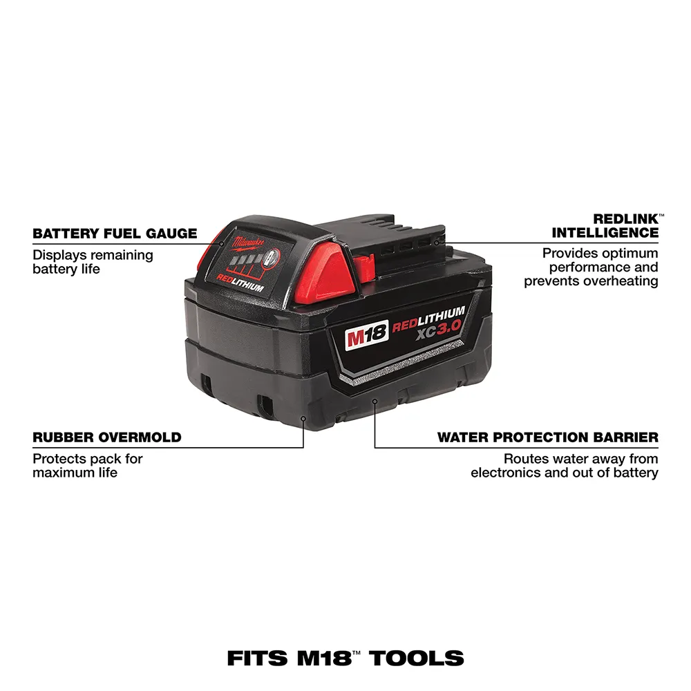 Milwaukee M18 Cp3.0 Battery Red Lithium High Output