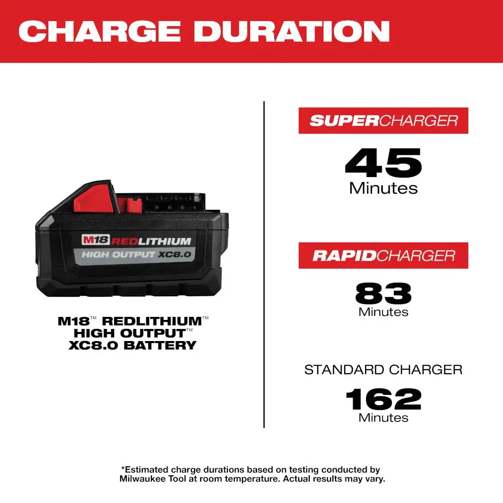 Milwaukee M18 REDLITHIUM HIGH OUTPUT 18V XC8.0 Battery