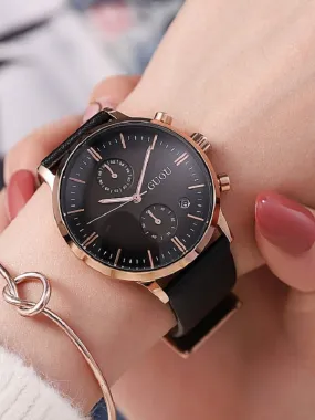 Multifunctional Leather Watch Male&Female