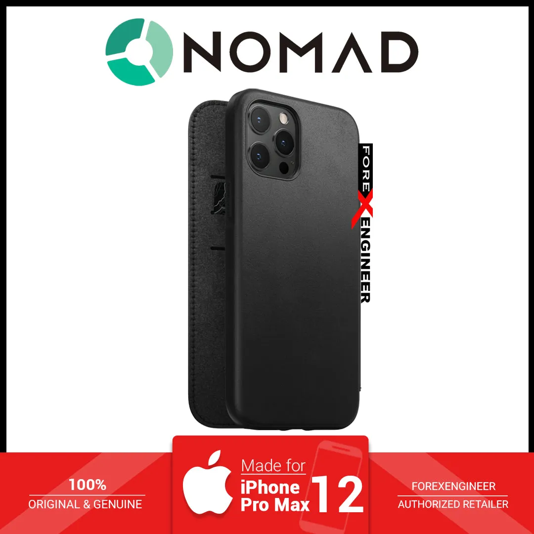 Nomad Rugged Folio Case for iPhone 12 Pro Max 5G 6.7" - Magsafe and 5G Compatible - Black ( Barcode : 856500019611 )