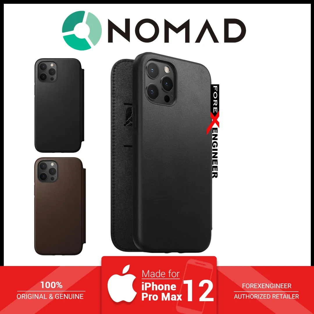 Nomad Rugged Folio Case for iPhone 12 Pro Max 5G 6.7" - Magsafe and 5G Compatible - Black ( Barcode : 856500019611 )