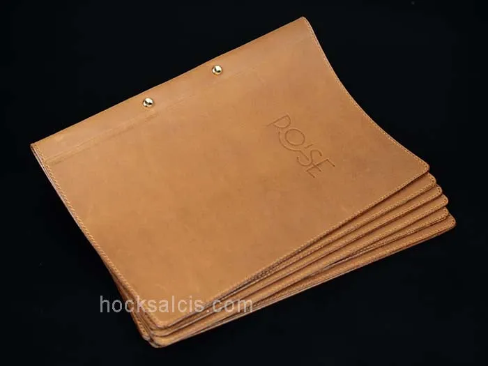 Nubuck Khaki Leather Menu Cover (A4 and A5)