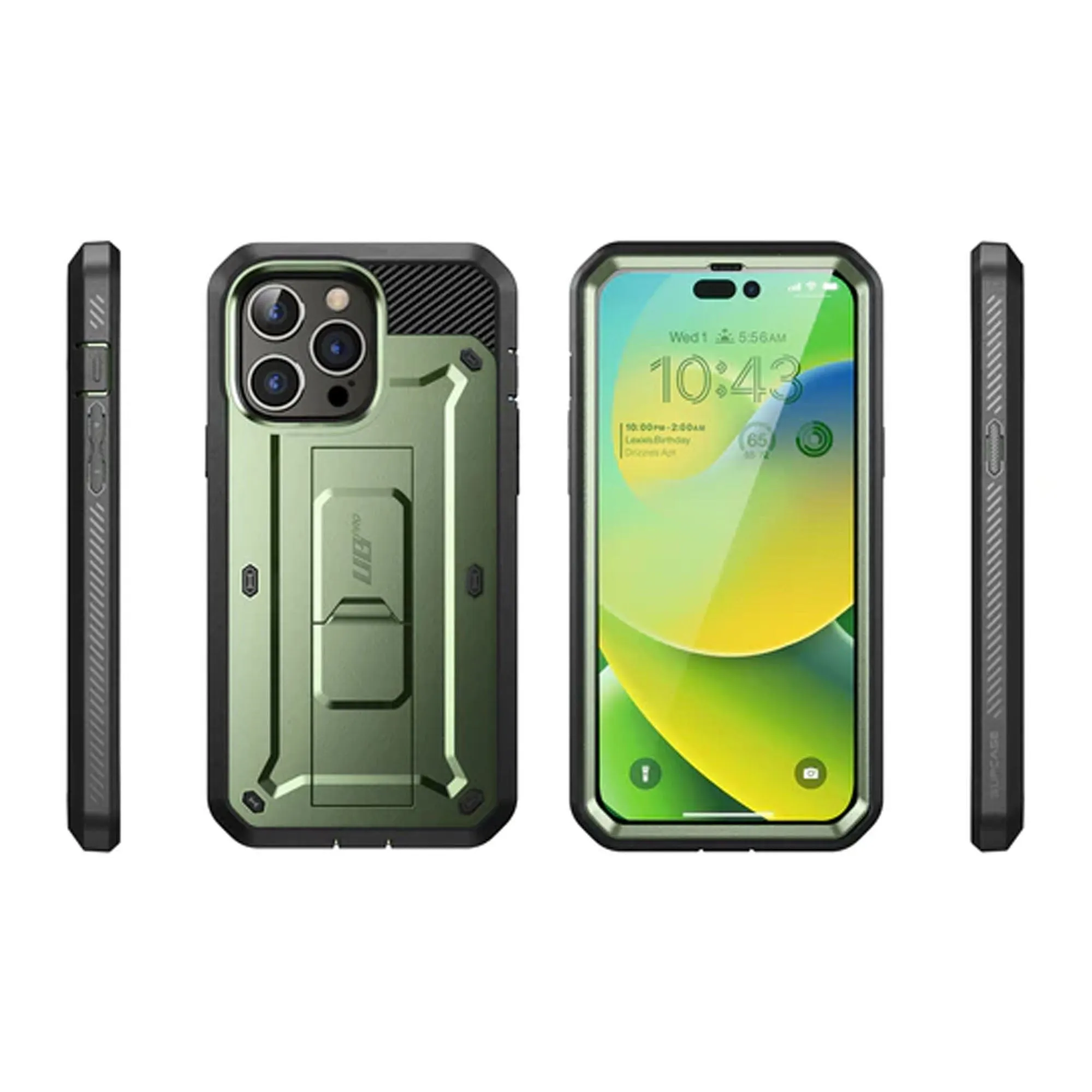 [ONLINE EXCLUSIVE] Supcase Unicorn Beetle UB PRO for iPhone 14 Pro Max - Rugged Case with Built-In Screen Protector - Dark Green (Barcode: 843439119918 )