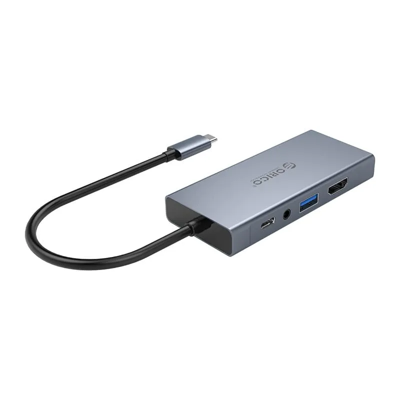 Orico 5 In 1 [1 X Hdmi | 1Xusb3.0 | 1Xvga | 1X3.5Mm | 1Xtype-C Pd] Multifunctional Docking Station