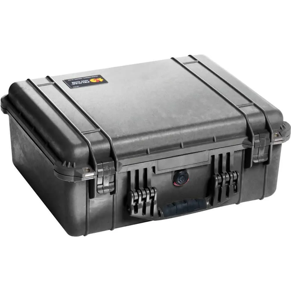 Pelican 1554 Waterproof 1550 Case with Yellow and Black Divider Set (Black)