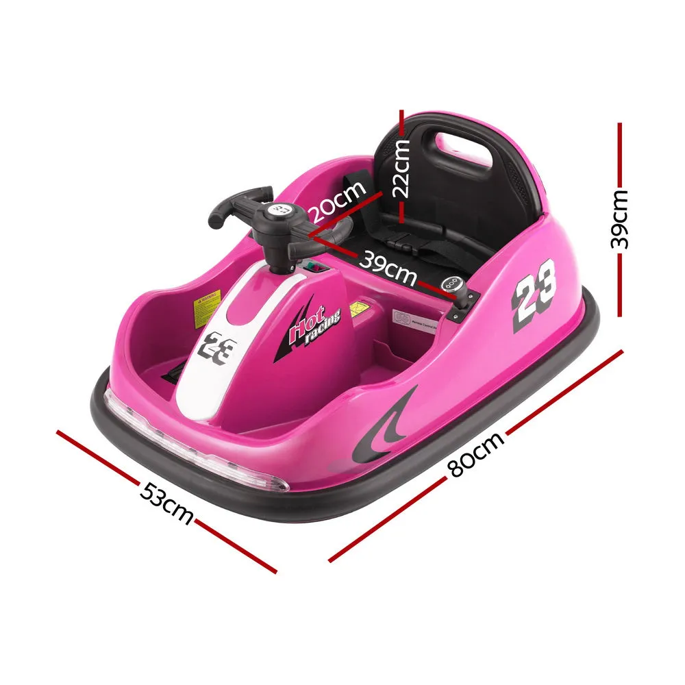 Pink 6V Kids Electric Ride On Bumper Kart with Remote by Rigo