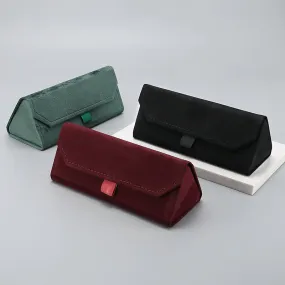 Plush Triangular Folding Glasses Case