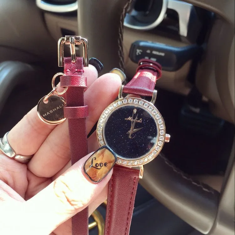 Popular Starry Women's Watch 2pc Set