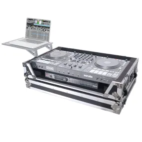 ProX XS-RANEFOUR W ATA Flight Style Road Case For RANE Four DJ Controller with 1U Rack Space and Wheels