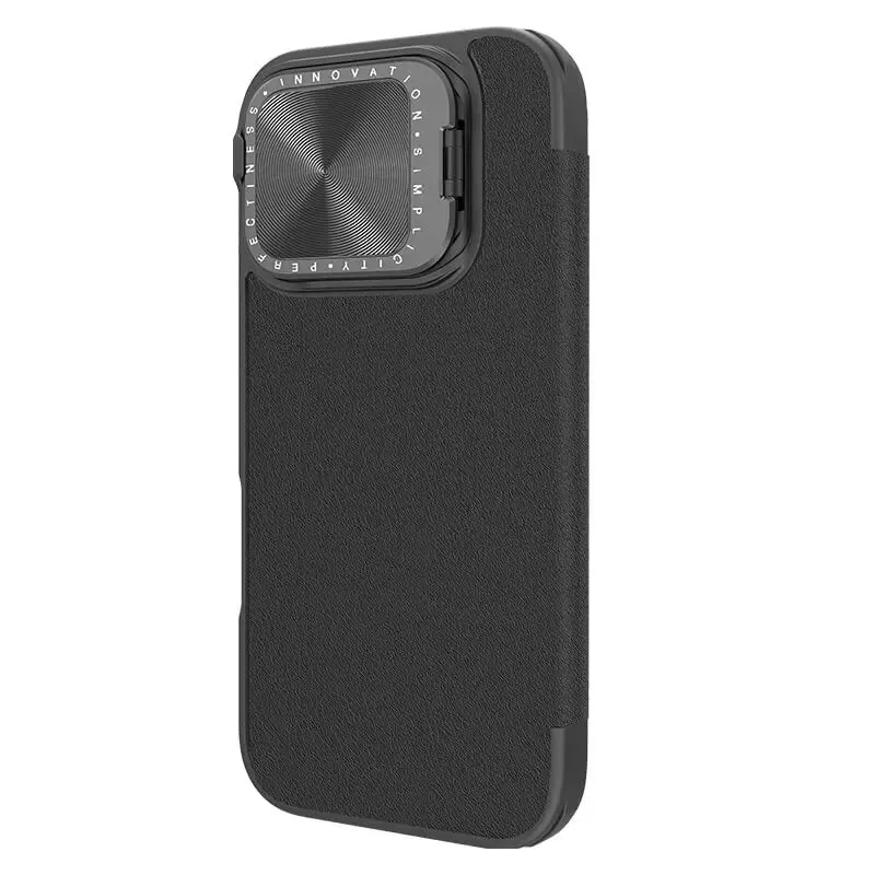 Qin Pro Leather PC Phone Case With Lens Bracket For iPhone