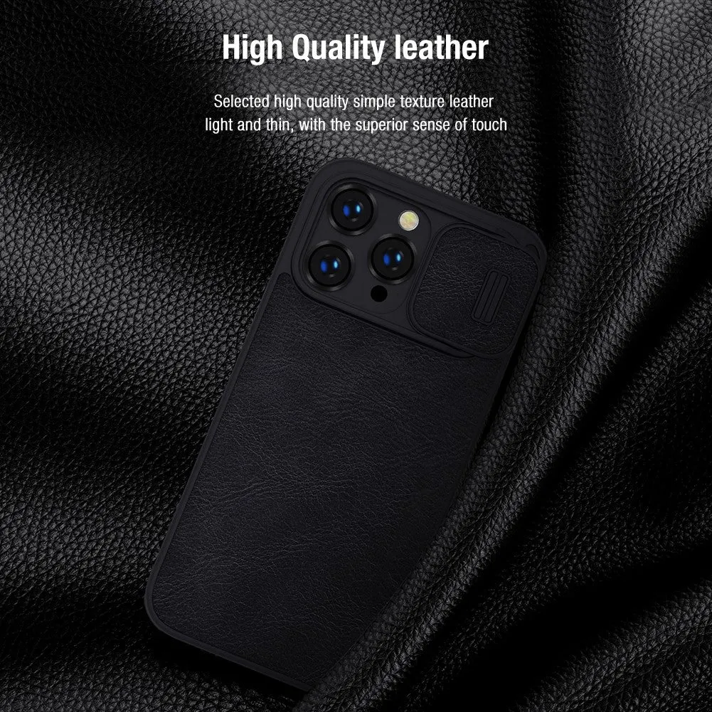 Qin Pro Leather PC Phone Case With Lens Bracket For iPhone