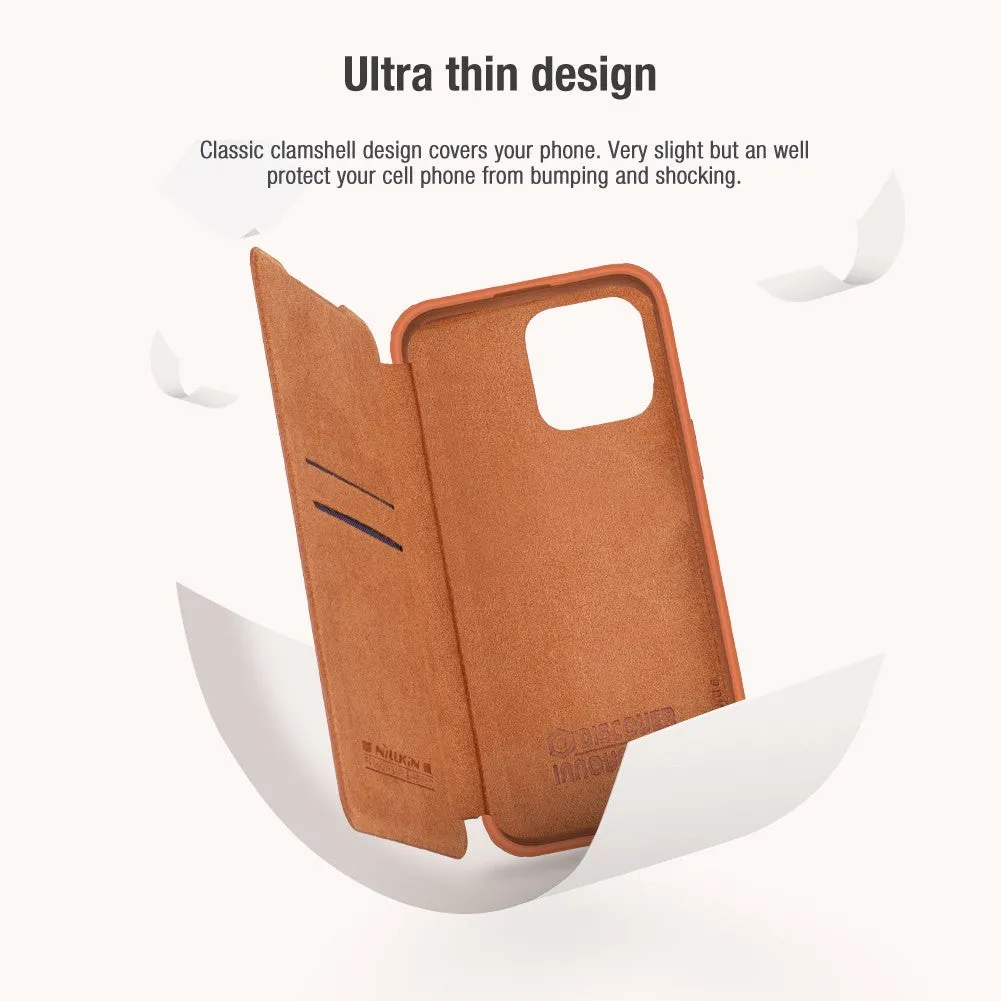 Qin Pro Leather PC Phone Case With Lens Bracket For iPhone