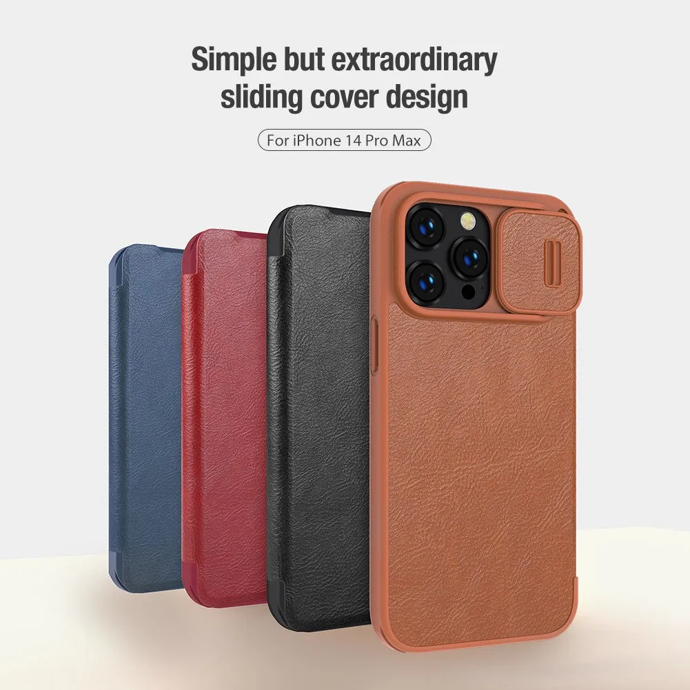 Qin Pro Leather PC Phone Case With Lens Bracket For iPhone