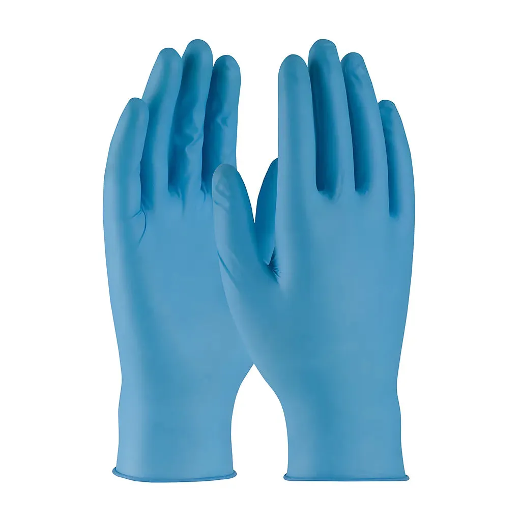 QRP 8BQF09-2X Disposable Nitrile Glove, Powder Free with Textured Grip - 8 Mil