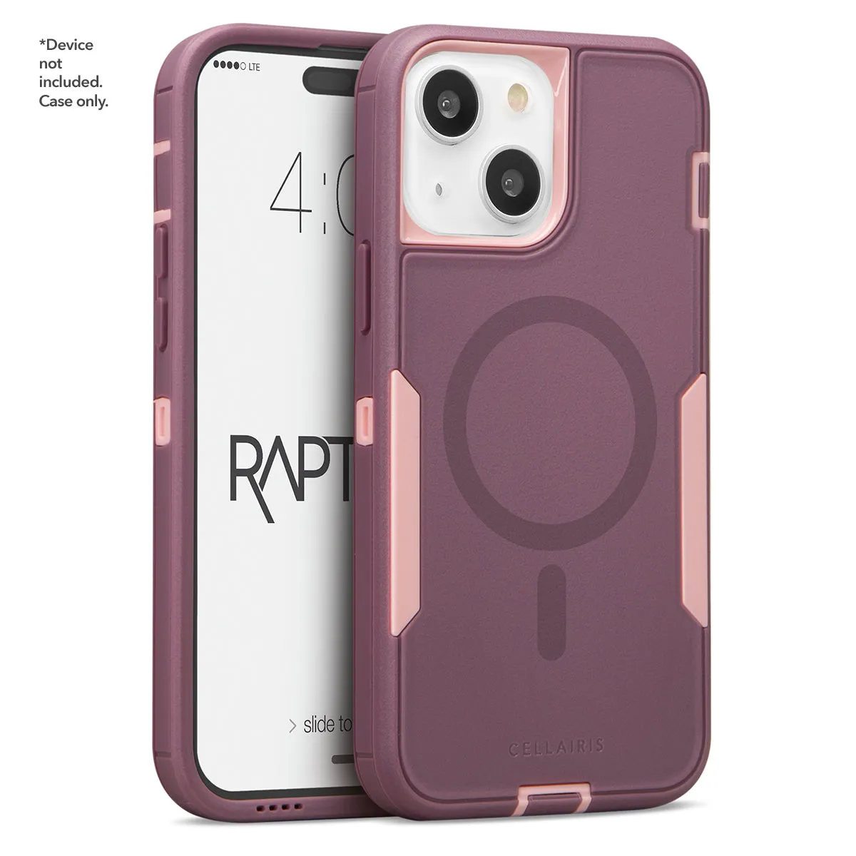 Rapture Rugged - iPhone 15 Rose/ Mulberry w/ MagSafe Case