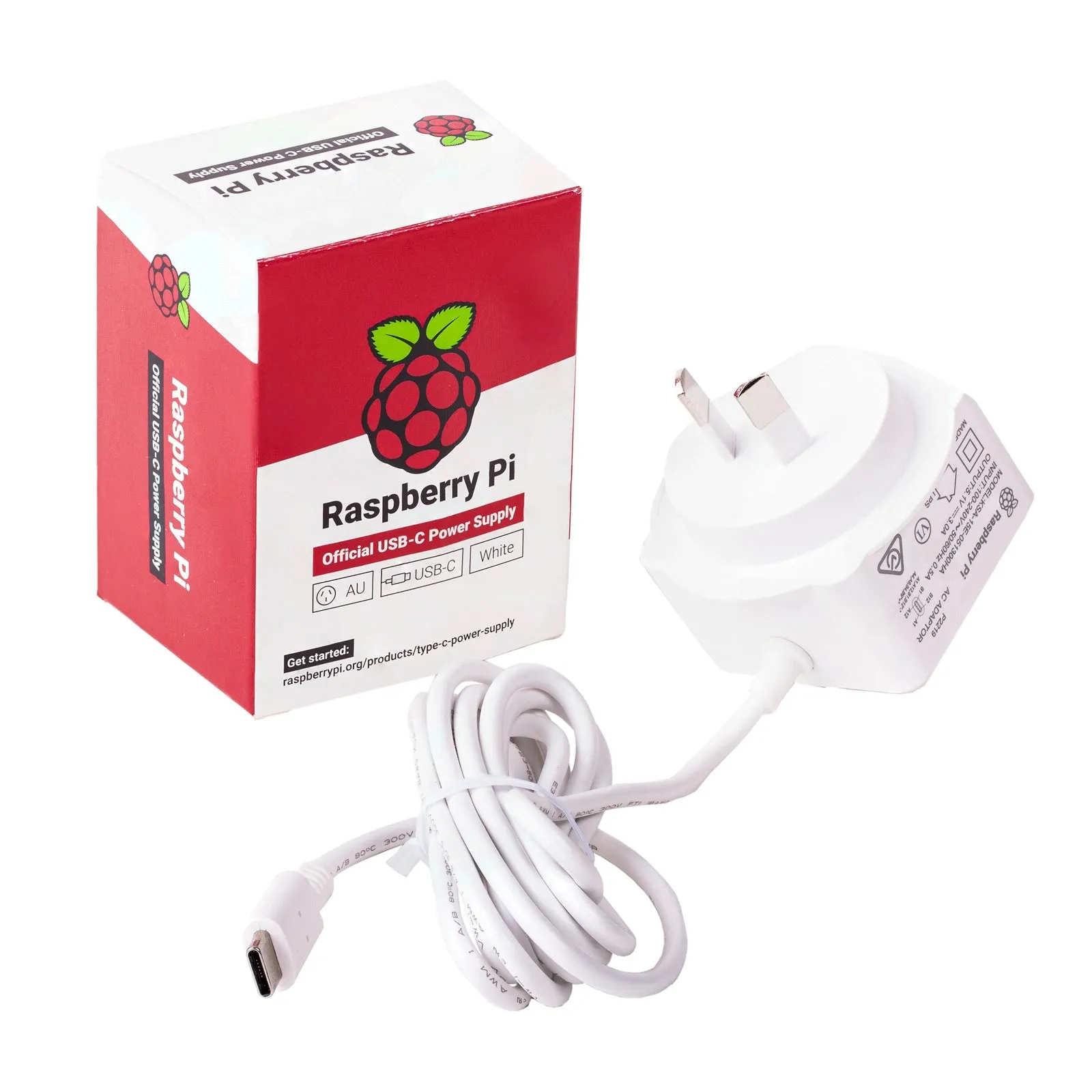 Raspberry Pi 15W USB-C Power Supply - White