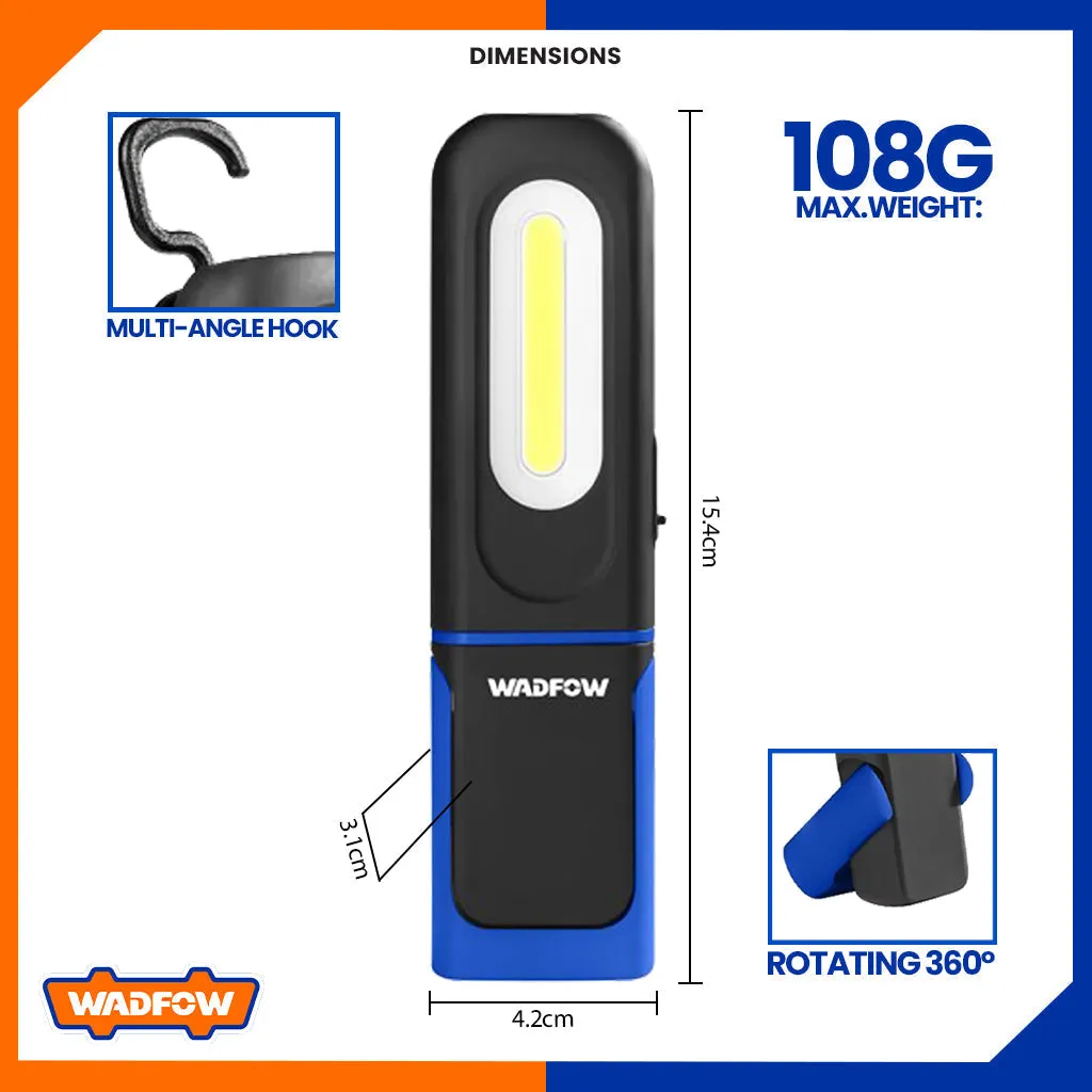 Rechargeable Emergency Flashlight w/ 20m Irradiation Distance 350Lumens Construction WFL7508