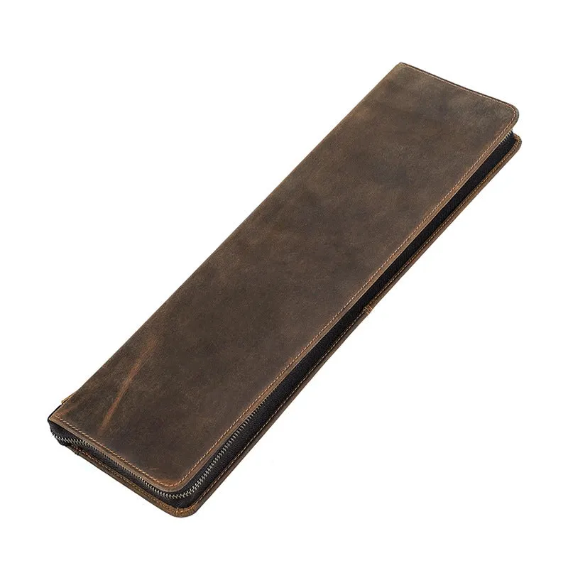 Retro Elegant Leather Travel Tie Case