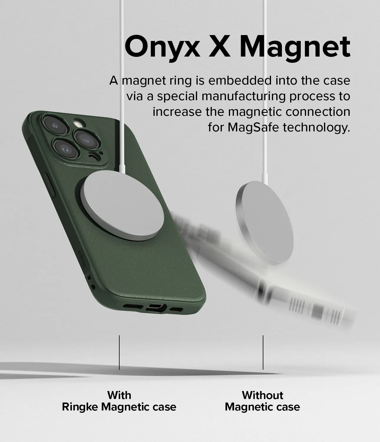 Ringke - iPhone 15 Pro Max Case Cover | Onyx Magnetic Series | Dark Green