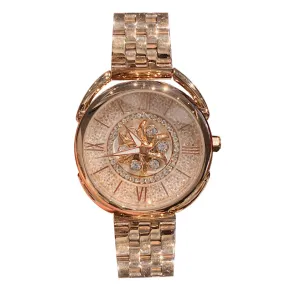 Rotatable Flower Pattern Dial Women's Watch