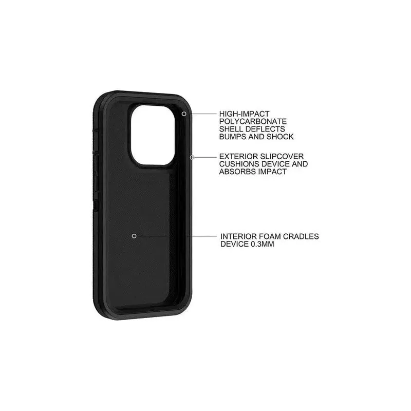 Rugged Shockproof Heavy Duty Case for iPhone XR - Black