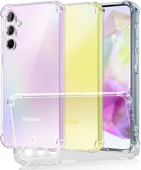 Samsung Galaxy A55 Gel Bumper Rugged Cover - Transparent Clear