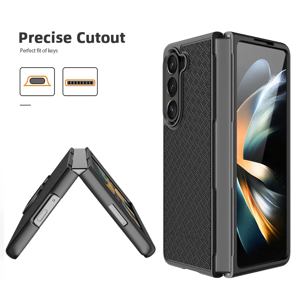 Samsung Galaxy Z Fold5 Case, Rugged Slim Rotating Swivel Lock Holster Shell Combo Clip Cover - Black