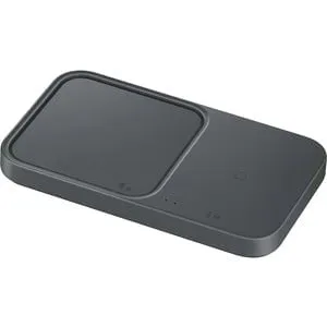 Samsung Super Fast Wireless Charger Duo (with Adapter and Cable) - 15 W - 9 V Input - Dark Grey