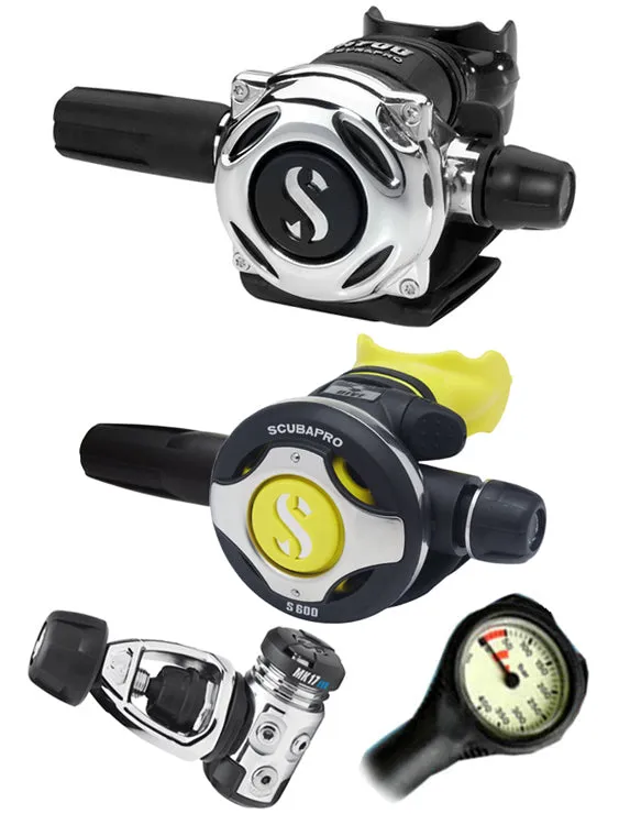 Scubapro Regulator Set: MK17 Evo (DIN or Yoke) / A700 / Octopus & Free Termo Gauge