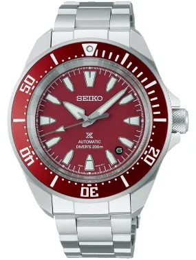 Seiko Prospex Samurai Red Dial Stainless Steel Men's Watch SRPL11K1