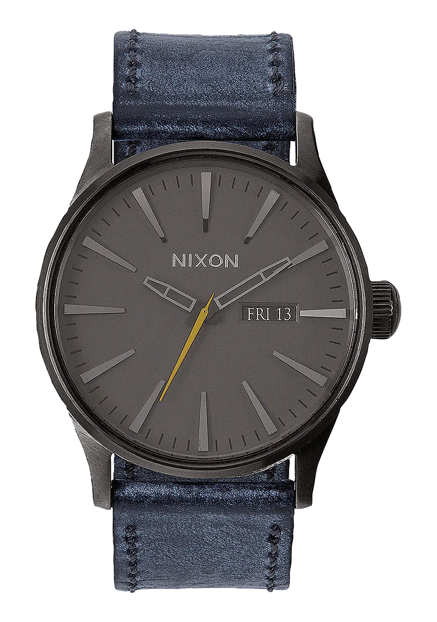 Sentry Leather - Gunmetal / Navy