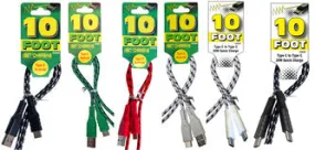 Service Tool Type C/USB 10' Charger Cord - Green (10', Green)