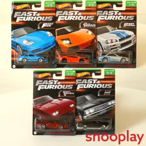 Set of 5 Hot Wheels Fast & Furious Cars [HW 79]