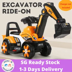 SG Local Delivery Rechargeable Electric Excavator OR Manual Operated Excavator Ride On Toy Car SAFETY MARK Charger