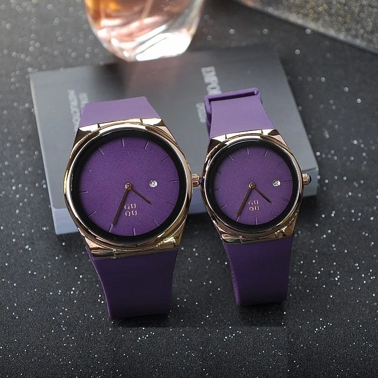 Silicone Strap With Calendar Women's Watch