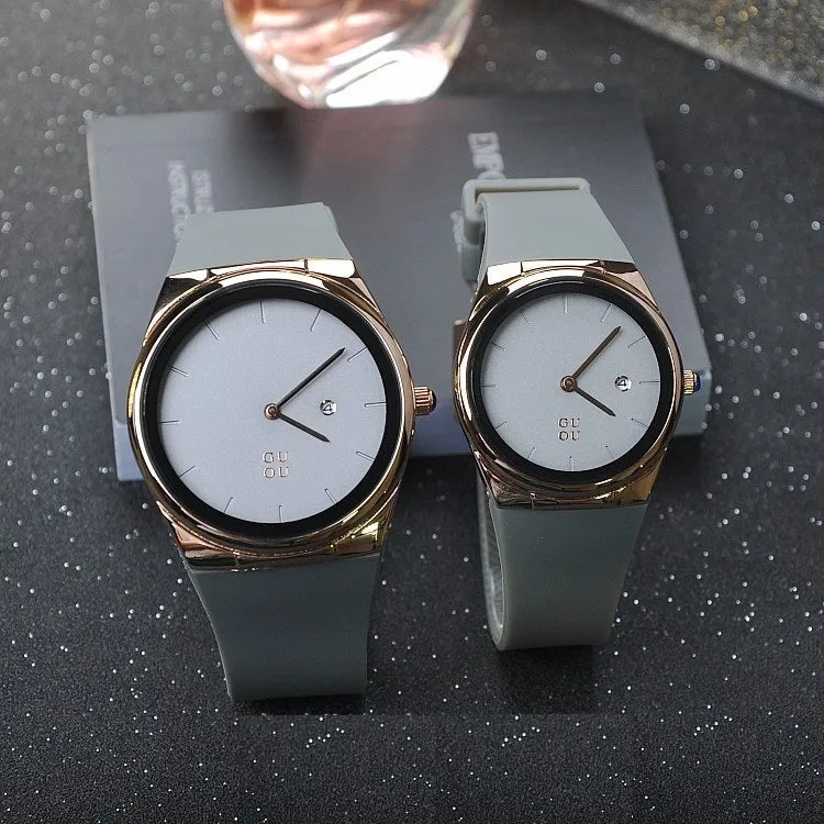 Silicone Strap With Calendar Women's Watch