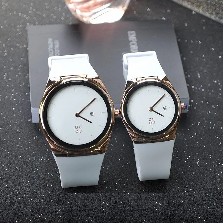 Silicone Strap With Calendar Women's Watch