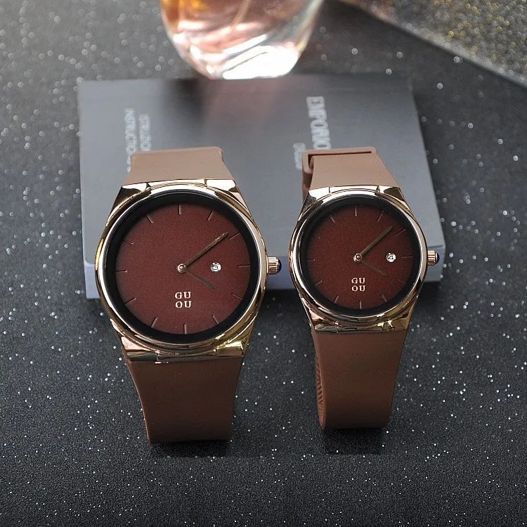 Silicone Strap With Calendar Women's Watch