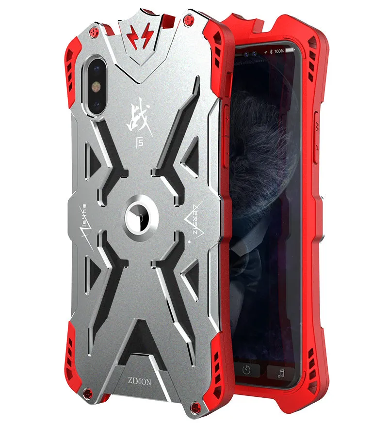 SIMON THOR Magnetic Bracket Aviation Aluminum Shockproof Rugged Metal Case Cover for Apple iPhone