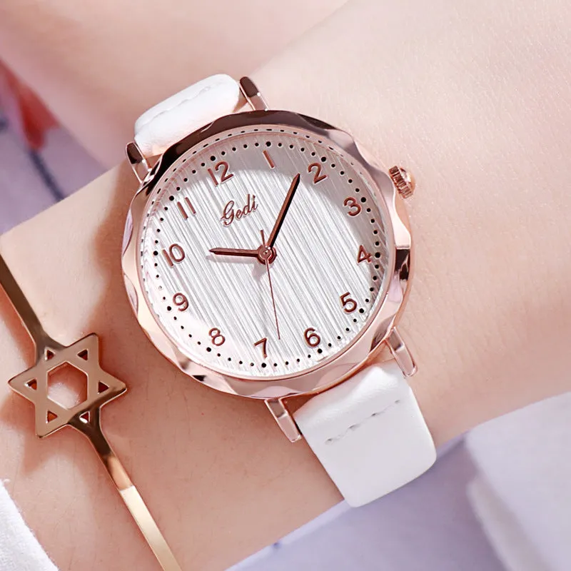 Simple Numberal Scale Quartz Women's Watch