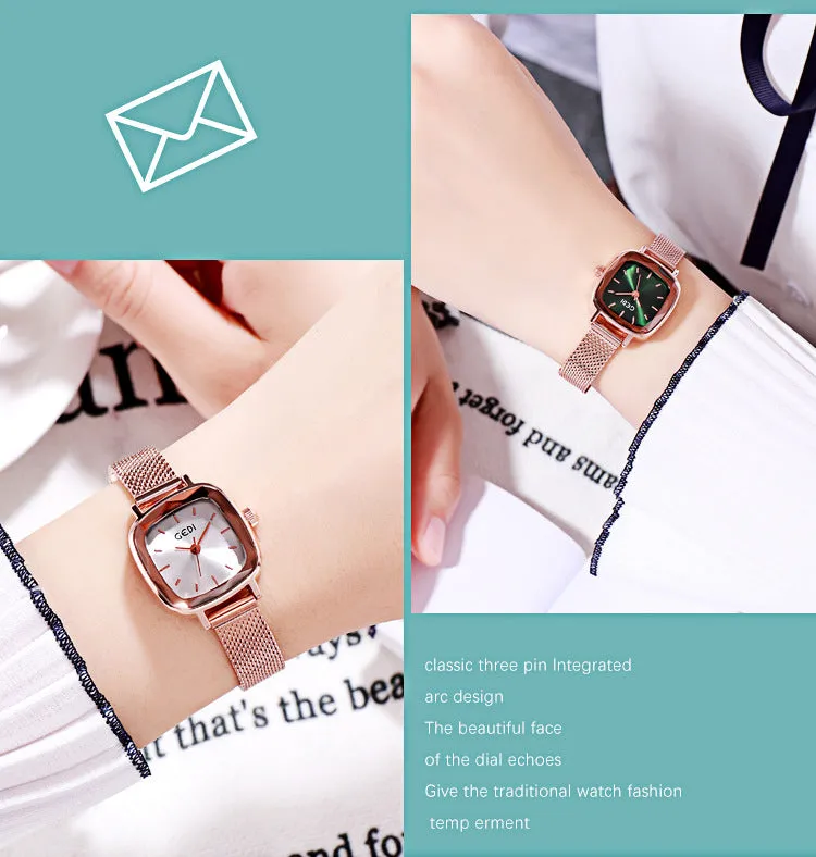 Small Square Mesh Strap Women's Watch