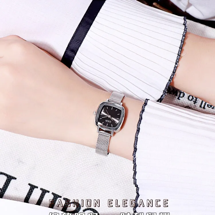 Small Square Mesh Strap Women's Watch