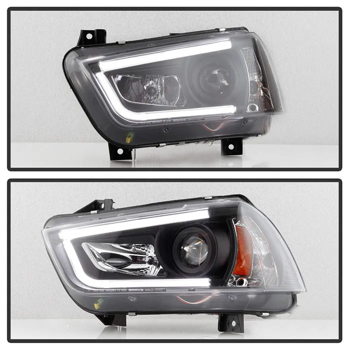 Spyder Dodge Charger 11-14 LED Bar Headlights Black OEM Xenon